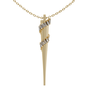 Obsidia Pendant - White - Gold