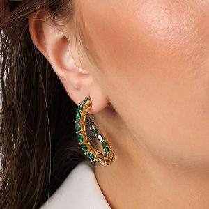 Elara Hoops - Emerald
